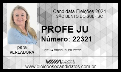 Candidato PROFE JU 2024 - SÃO BENTO DO SUL - Eleições