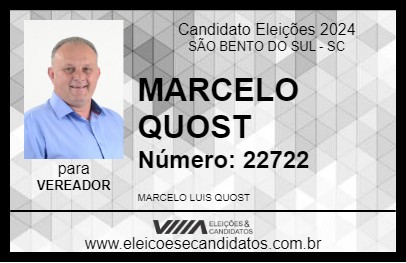 Candidato MARCELO QUOST 2024 - SÃO BENTO DO SUL - Eleições