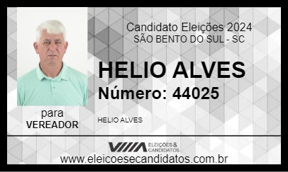 Candidato HELIO ALVES 2024 - SÃO BENTO DO SUL - Eleições