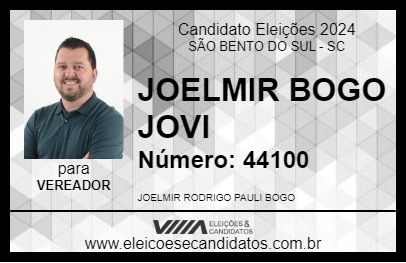 Candidato JOELMIR BOGO JOVI 2024 - SÃO BENTO DO SUL - Eleições