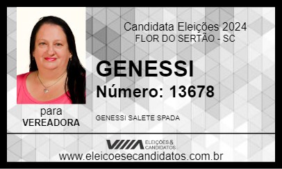 Candidato GENESSI 2024 - FLOR DO SERTÃO - Eleições