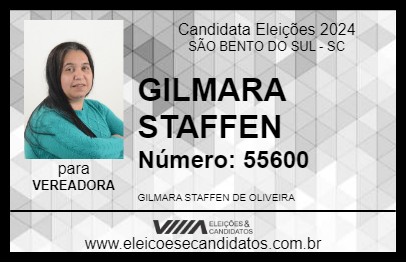 Candidato GILMARA STAFFEN 2024 - SÃO BENTO DO SUL - Eleições