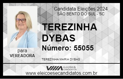 Candidato TEREZINHA DYBAS 2024 - SÃO BENTO DO SUL - Eleições