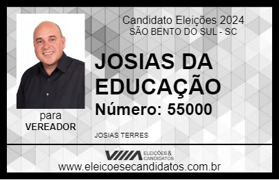 Candidato JOSIAS DA EDUCAÇÃO 2024 - SÃO BENTO DO SUL - Eleições