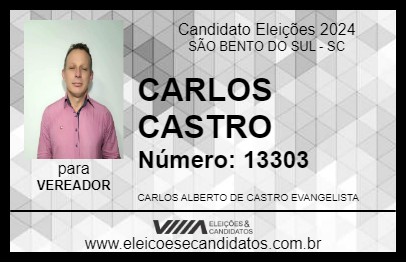 Candidato CARLOS CASTRO 2024 - SÃO BENTO DO SUL - Eleições