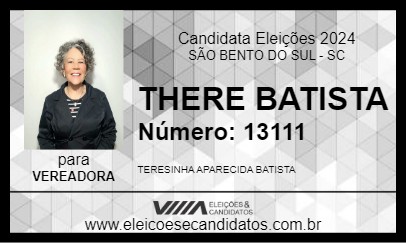 Candidato THERE BATISTA 2024 - SÃO BENTO DO SUL - Eleições