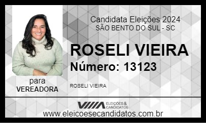 Candidato ROSELI VIEIRA 2024 - SÃO BENTO DO SUL - Eleições