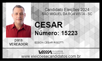 Candidato CESAR 2024 - SÃO MIGUEL DA BOA VISTA - Eleições