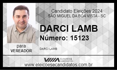 Candidato DARCI LAMB 2024 - SÃO MIGUEL DA BOA VISTA - Eleições