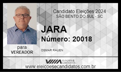 Candidato JARA 2024 - SÃO BENTO DO SUL - Eleições