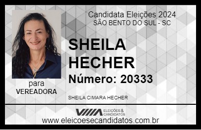 Candidato SHEILA HECHER 2024 - SÃO BENTO DO SUL - Eleições