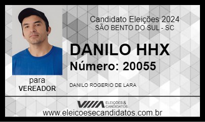 Candidato DANILO HHX 2024 - SÃO BENTO DO SUL - Eleições