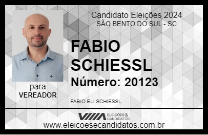 Candidato FABIO SCHIESSL 2024 - SÃO BENTO DO SUL - Eleições