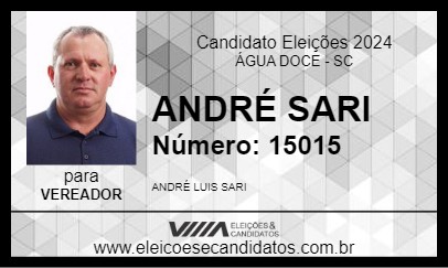 Candidato ANDRÉ SARI 2024 - ÁGUA DOCE - Eleições