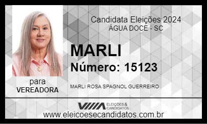 Candidato MARLI 2024 - ÁGUA DOCE - Eleições