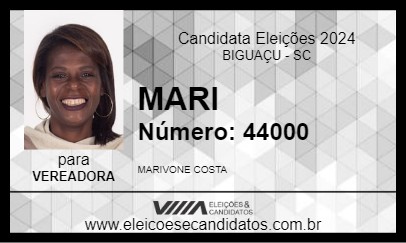 Candidato MARI 2024 - BIGUAÇU - Eleições