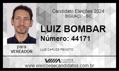 Candidato LUIZ BOMBAR 2024 - BIGUAÇU - Eleições