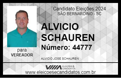 Candidato ALVICIO SCHAUREN 2024 - SÃO BERNARDINO - Eleições