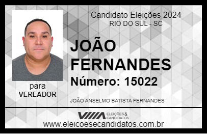 Candidato JOÃO FERNANDES 2024 - RIO DO SUL - Eleições