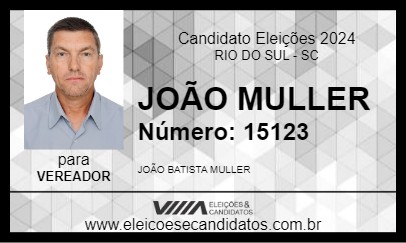 Candidato JOÃO MULLER 2024 - RIO DO SUL - Eleições