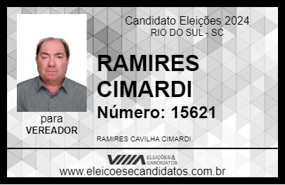 Candidato RAMIRES CIMARDI 2024 - RIO DO SUL - Eleições