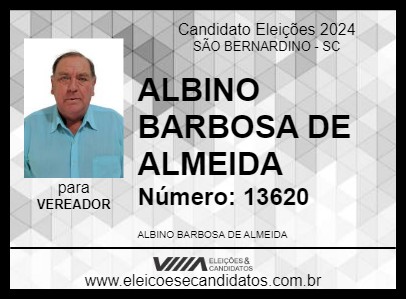 Candidato ALBINO BARBOSA DE ALMEIDA 2024 - SÃO BERNARDINO - Eleições