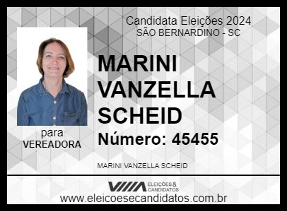 Candidato MARINI VANZELLA SCHEID 2024 - SÃO BERNARDINO - Eleições