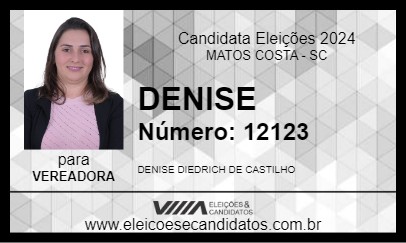 Candidato DENISE 2024 - MATOS COSTA - Eleições