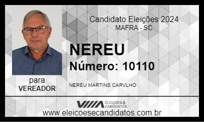 Candidato NEREU 2024 - MAFRA - Eleições