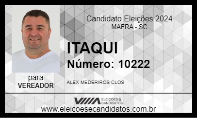 Candidato ITAQUI 2024 - MAFRA - Eleições