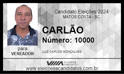 Candidato CARLÃO 2024 - MATOS COSTA - Eleições