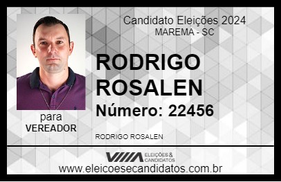 Candidato RODRIGO ROSALEN 2024 - MAREMA - Eleições