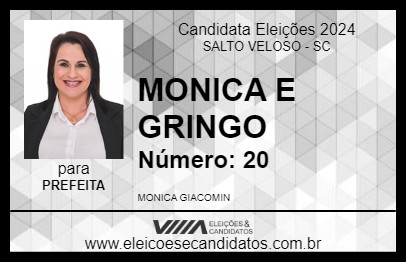 Candidato MONICA 2024 - SALTO VELOSO - Eleições