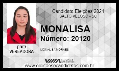 Candidato MONALISA 2024 - SALTO VELOSO - Eleições