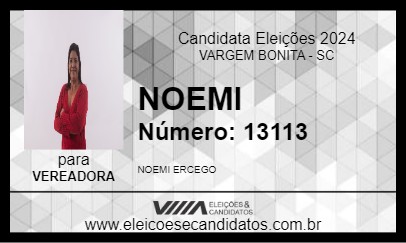 Candidato NOEMI 2024 - VARGEM BONITA - Eleições