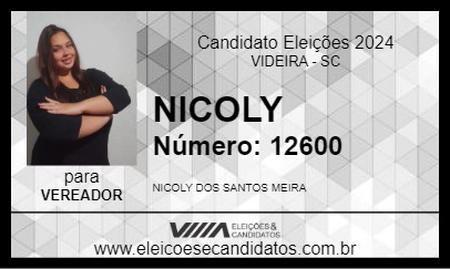 Candidato NICOLY 2024 - VIDEIRA - Eleições