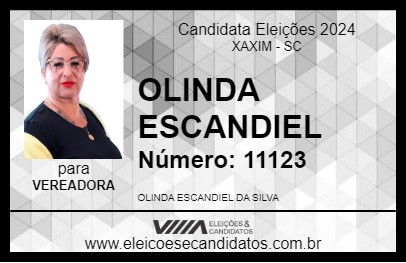 Candidato OLINDA ESCANDIEL 2024 - XAXIM - Eleições