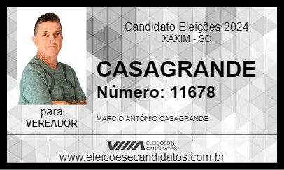 Candidato CASAGRANDE 2024 - XAXIM - Eleições