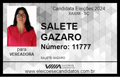 Candidato SALETE GAZARO 2024 - XAXIM - Eleições