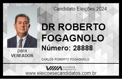 Candidato DR ROBERTO FOGAGNOLO 2024 - ITAPOÁ - Eleições