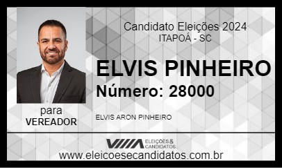 Candidato ELVIS PINHEIRO 2024 - ITAPOÁ - Eleições