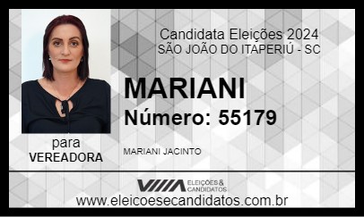 Candidato MARIANI 2024 - SÃO JOÃO DO ITAPERIÚ - Eleições