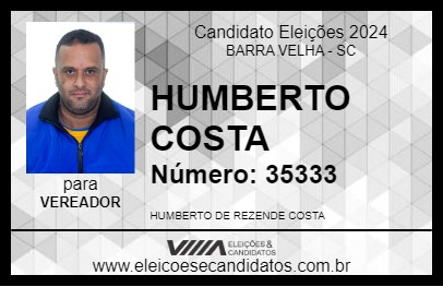 Candidato HUMBERTO COSTA 2024 - BARRA VELHA - Eleições