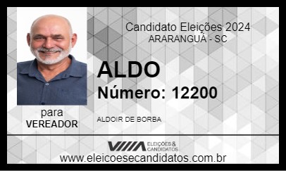 Candidato ALDO 2024 - ARARANGUÁ - Eleições