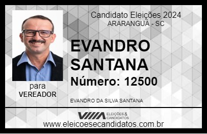 Candidato EVANDRO SANTANA 2024 - ARARANGUÁ - Eleições