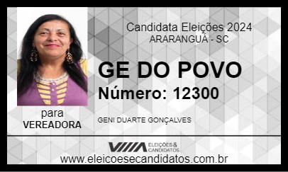 Candidato GE DO POVO 2024 - ARARANGUÁ - Eleições