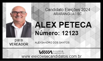 Candidato ALEX PETECA 2024 - ARARANGUÁ - Eleições