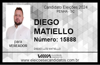 Candidato DIEGO MATIELLO 2024 - PENHA - Eleições