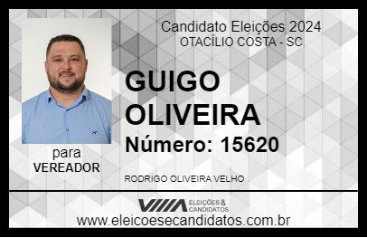 Candidato GUIGO OLIVEIRA 2024 - OTACÍLIO COSTA - Eleições