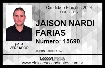 Candidato JAISON NARDI FARIAS 2024 - OURO - Eleições